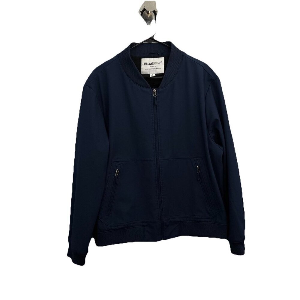 William Rast by Justin Timberlake Men's Bomber Jacket Navy Blue size XL